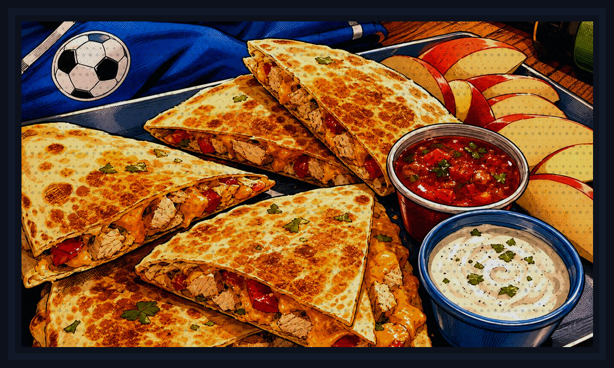 Comic-book style illustration of kid-friendly dinner pieces with safe bases and fun add-ons for No-Mess Snacks for the Car.