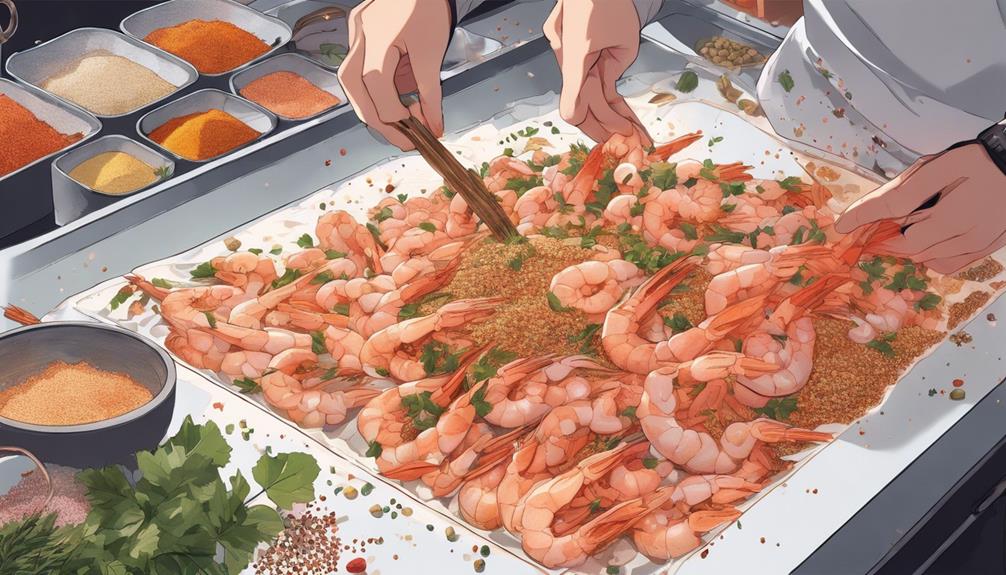 shrimp preparation with seasoning