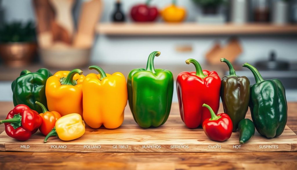 comparing heat levels of peppers