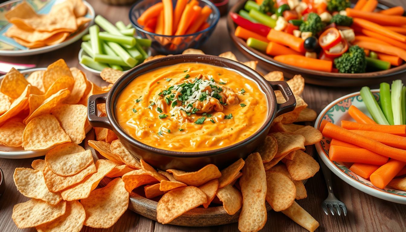 Buffalo chicken dip and perfect pairings