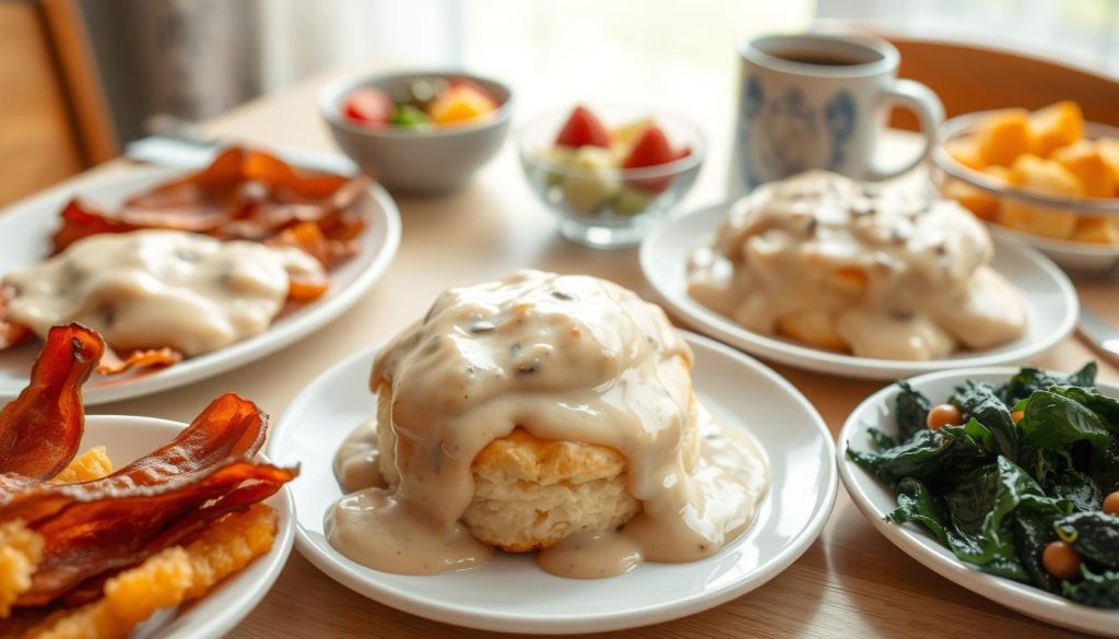 breakfast sides with biscuits and gravy