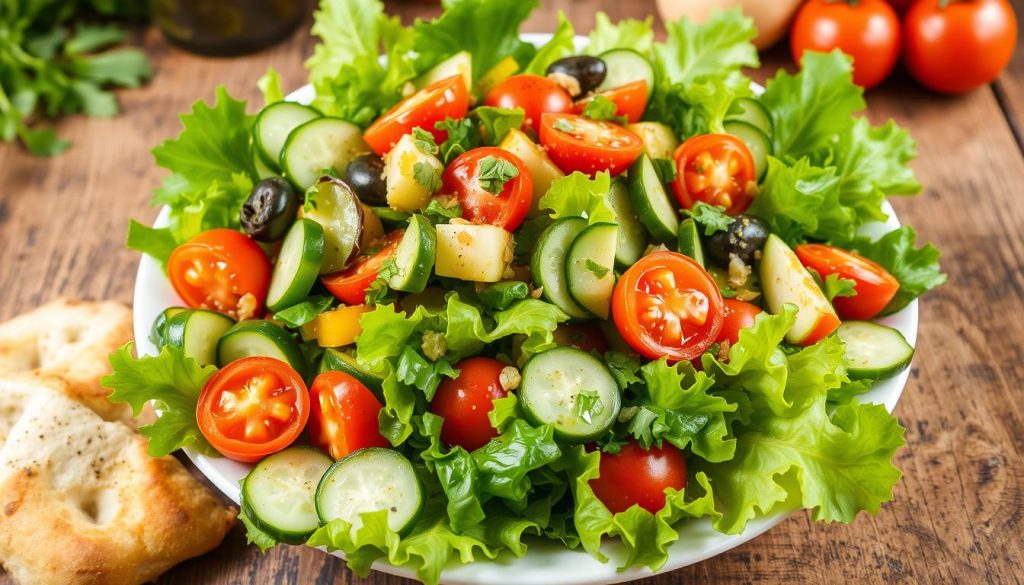 crispy green salad for pizza rolls