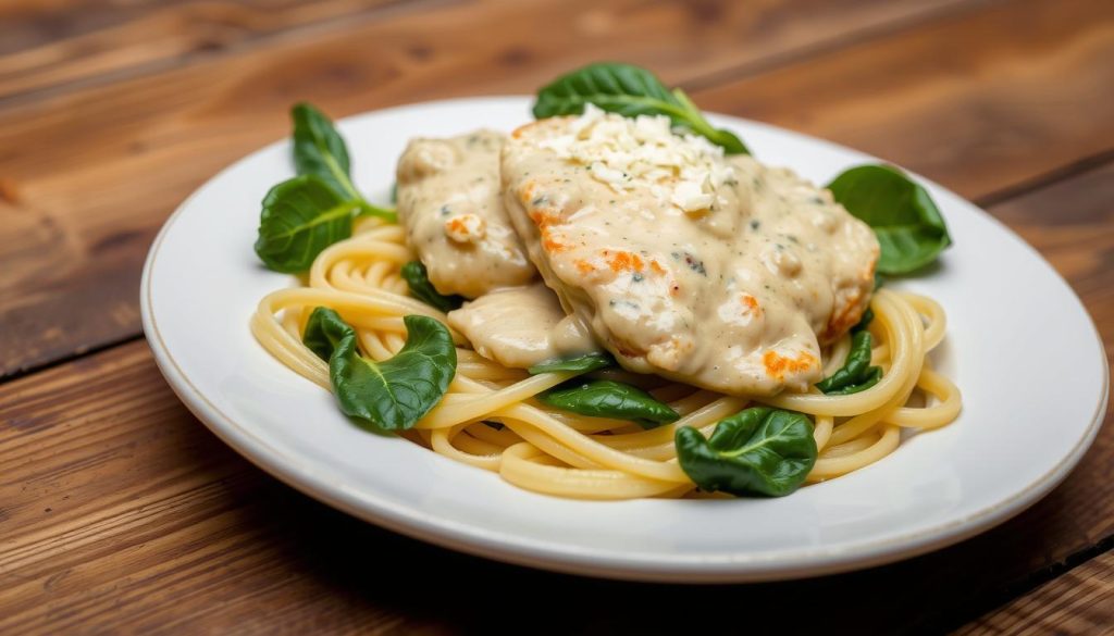 pasta and Chicken Florentine