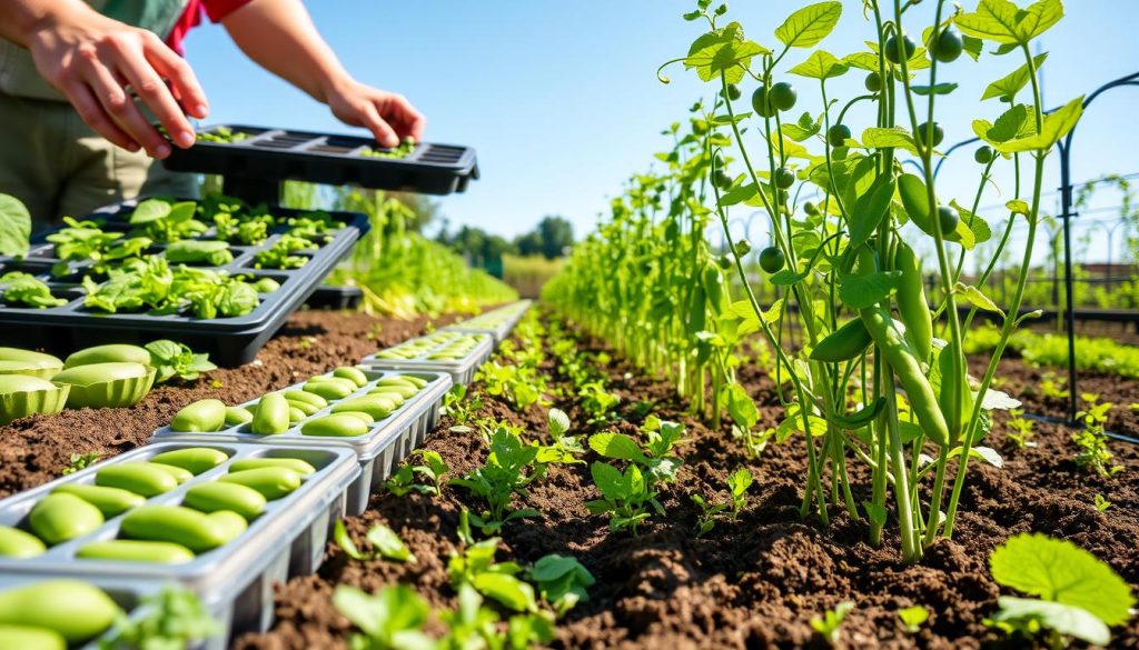 planting techniques for pea-like vegetables