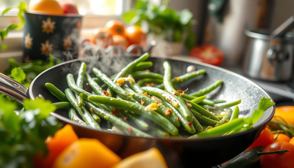 green beans cooking